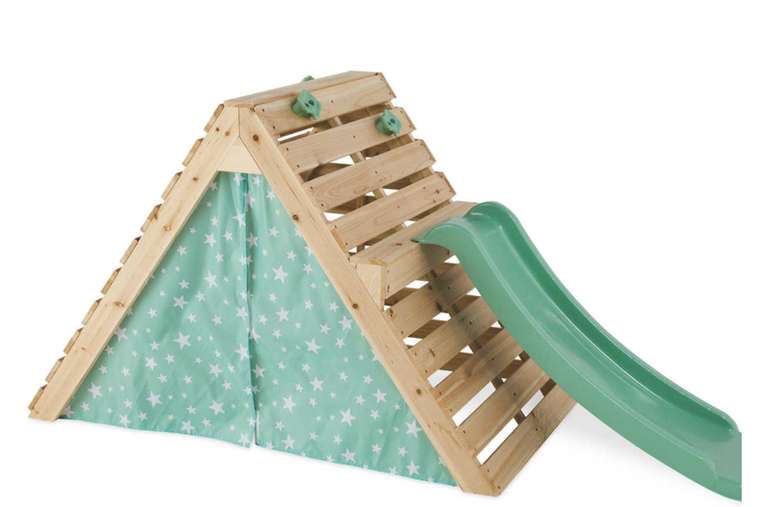 Wooden Den with Climbing Wall £59.99 + £9.95 delivery @ Aldi