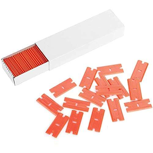 Mnixy 3PCS Plastic Razor Blade Scrapers & 100 PCS 1.5 Inch Double Plastic Razor Blades - £7.99 @ Amazon