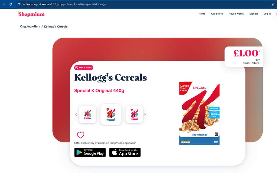 Kellogg's Special K Original Cereal (440g) - Compare Prices