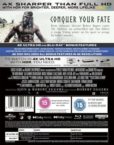 The Northman 4K Ultra HD Blu-ray - £15.99 @ Amazon (Prime Exclusive)