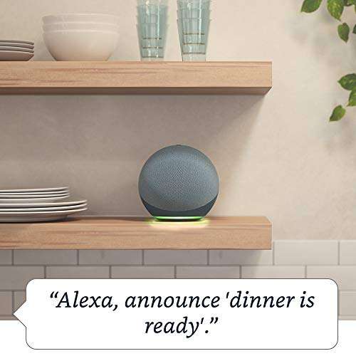 Certified Refurbished Echo (4th generation, 2020 release) | With premium sound, smart home hub and Alexa | Charcoal