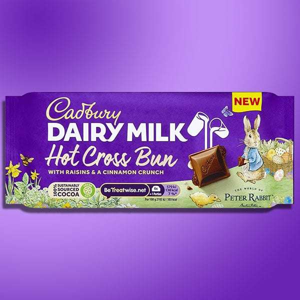 Cadbury Hot Cross Bun Chocolate Bars 110g x 18 - £11.99 @ Discount Dragon (Min Order £20)