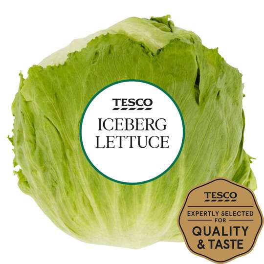 Iceberg lettuce each clubcard price - 60p @ Tesco