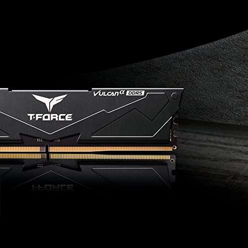 TEAMGROUP T-Force Vulcan Alpha DDR5 Ram 32GB Kit (2x16GB) 5600MHz (PC5-44800) CL40 Module Ram (Black) £144.62 @ Amazon Sold by Amazon US