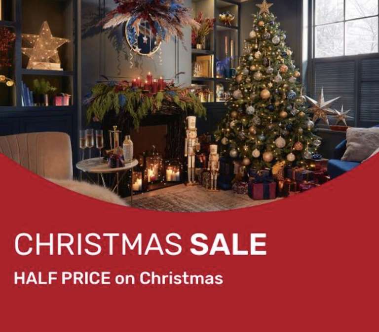Homebase half price Christmas sale - examples below free Click & Collect @ Homebase