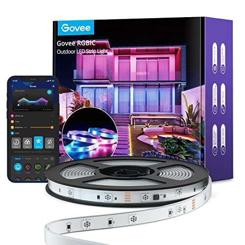 Govee Outdoor LED Strip Lights, 10m RGBIC Outdoor Lights Work with Alexa w.voucher sold by Govee UK