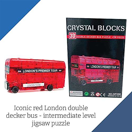 Sterling Product Double Decker London Bus Crystal 3D Intermediate Level Puzzle Blocks ( 54 Pieces ) £4.37 @ Amazon