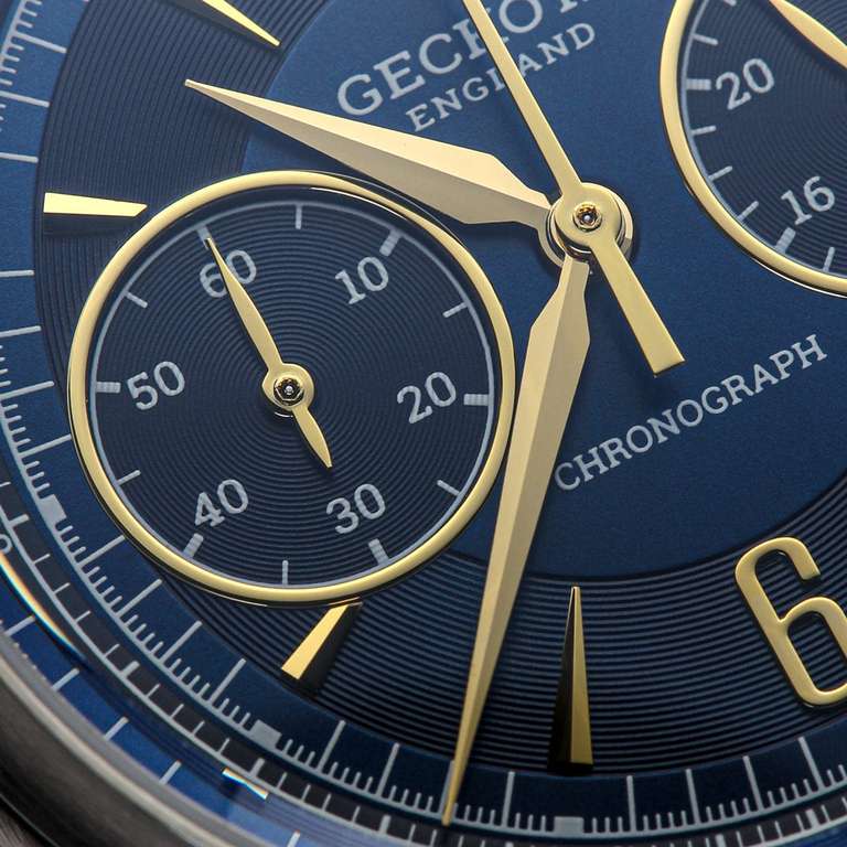 Geckota Ensign Chronograph Dress Watch - Blue Dial (Nearly new / customer return) - £129 delivered @ WatchGecko