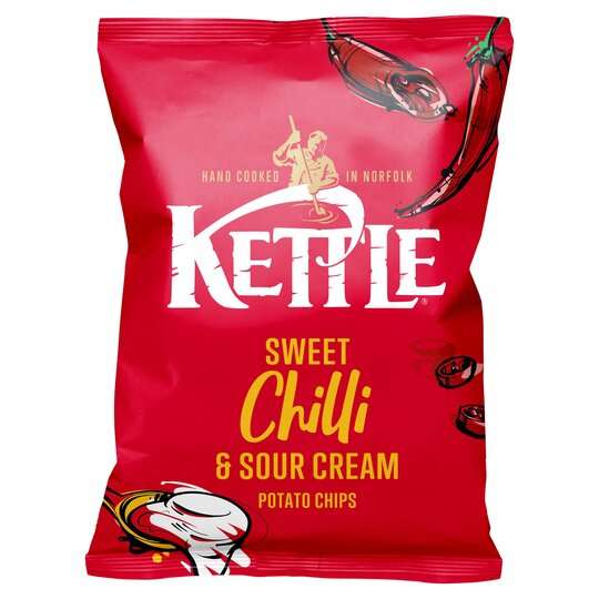 Kettle Sweet Chilli & Sour Cream Potato Chips 130G £1.25 Clubcard Price @ Tesco