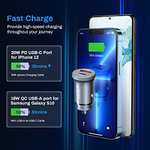 Amazon Brand Eono 38W Super Mini All Metal Fast Car Phone Charger PD & QC3.0 Dual-Port USB C £6.99 sold by Syncwire FBA Amazon - Prime only