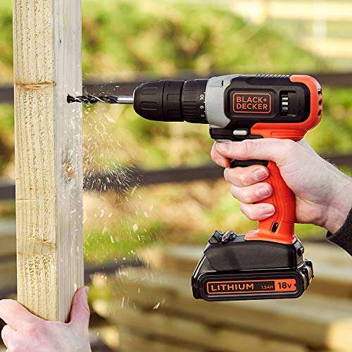 BLACK+DECKER 18 V Cordless Drill Driver 