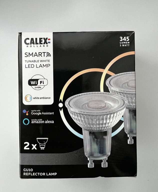 Calex Smart 2-pack Spotlight GU10 Tunable White reduced to £10 @ Tesco Fareham