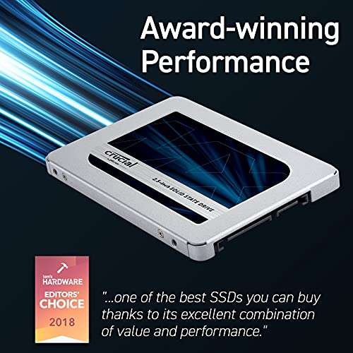 Crucial MX500 500GB 3D NAND SATA 2.5 Inch Internal SSD - Up to 560MB/s - CT500MX500SSD1 £27.60 @ Sold by Mobiles24x7 dispatched by Amazon