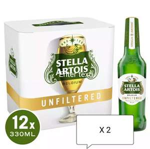 24x Stella Artois Unfiltered Lager Beer Bottles 330ml ABV 5% £20 @ Asda