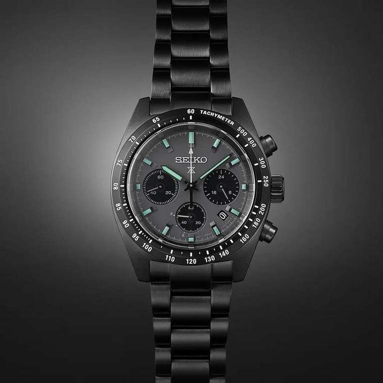 Seiko Prospex Speedtimer Black Solar Chronograph Men’s Watch