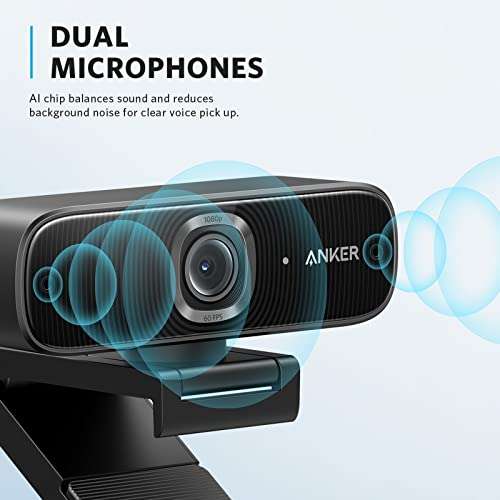 Anker USB Webcam PowerConf C300 Smart Full HD 1080p 60fps £58.49 with voucher Dispatched by AnkerDirect UK and Fulfilled by Amazon