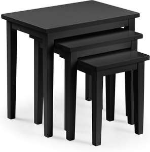Julian Bowen Cleo Nest of Tables, Black,Height: 46, Width: 48, Depth: 33cm