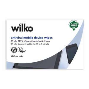 Wilko Antiviral Mobile Device Wipes 20p @ Wilko Liverpool