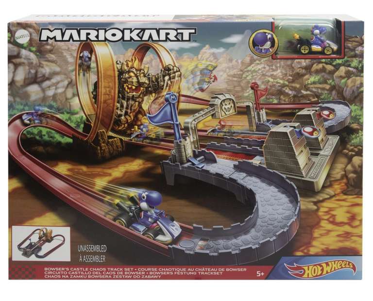 Hot Wheels Mariokart - Bowsers Castle Chaos Track Set