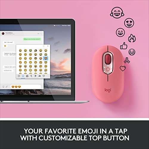 Logitech POP Mouse, Wireless Mouse with Customisable Emojis, SilentTouch Technology ( Available In Different Colours ) - £19.99 @ Amazon