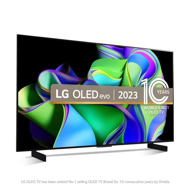 LG OLED42C34LA 42 Inch OLED 4K Ultra HD Smart TV + 5 Year Warranty