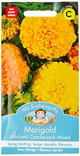 Mr Fothergills Seeds Ltd 24949 Flower Seeds, Marigold (African) Crackerjack Mixed - £1.07 @ Amazon
