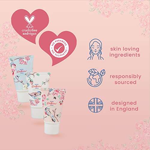 Cath Kidston Blossom Birds Assorted Hand Cream Trio Gift Set, Enriched With Shea Butter, 3 x 30ml : £3.49 / £3.14 Subscribe & Save @ Amazon