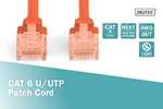 1m CAT 6 U-UTP patch cable, network LAN DSL Ethernet cable, LSZH, copper, AWG 26/7