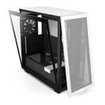 NZXT H7 Flow - ATX Mid Tower PC Case Front I/O USB Type-C Port Tempered Glass - White/Black
