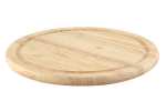 Apollo Rubberwood Round Bread Board, Wood, Brown, 25.2 x 12.9 x 0.5 cm