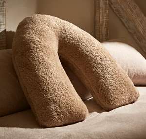 Teddy bear V pillow Instore only - scanning at £5 ivory / cream