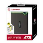Transcend 4 TB USB Type-C Rugged Portable Hard Drive - Shock Resistant USB 3.1 Gen 1 StoreJet