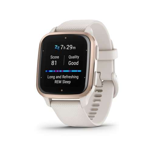 Garmin Venu Sq 2 Music GPS Smartwatch with All-day Health Monitoring, Ivory and Peach Gold £199.99 at Amazon
