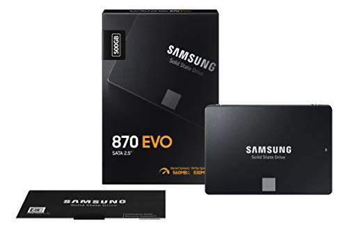 Samsung SSD 870 EVO 500gb 2.5" SATA, £27 @ Amazon