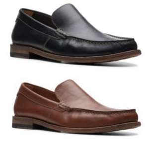 Clarks Mens ‘Pace Barnes’ Leather Shoes (2 Colours / Sizes 7-11) - £25.50 + Free Delivery & Returns @ Clark’s Outlet