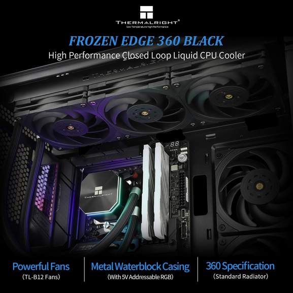 Thermalright Frozen Edge 360 Black AIO Water Cooler sold by THERMALRIGHT.EUR  FBA