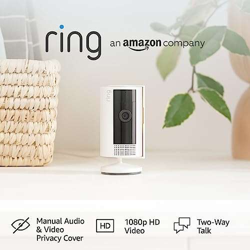All-new Ring Indoor Camera (2nd Gen) by Amazon | Plug-in indoor Security Camera | 1080p HD Video - White or Black Model