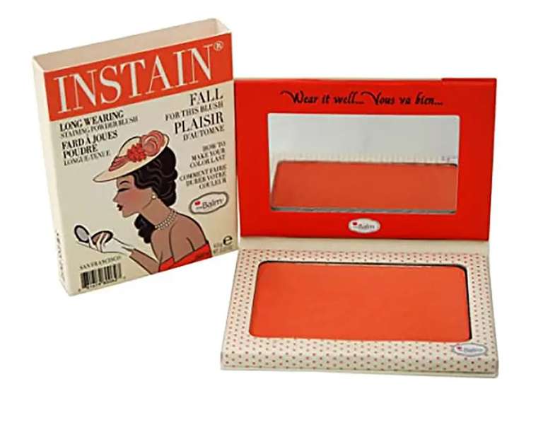 The Balm: Instain Long Wearing Powder Blush in blush or coral with code + free delivery