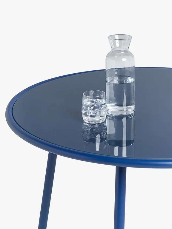 John Lewis ANYDAY Brights 4-Seater Metal Round Garden Dining Table, 100cm, Estate Blue, £25.50 delivered @ John Lewis