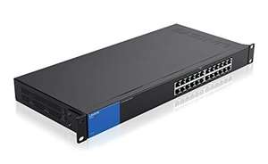 Linksys 24 Port Gigabit Unmanaged Network PoE Switch with 12 PoE+ Ports, 120W