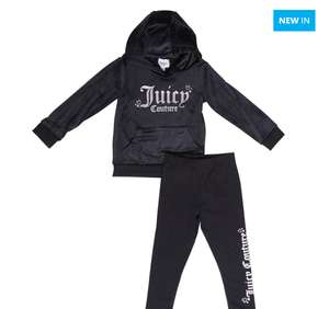 Juicy Couture Infant Velour Hoodie And Leggings Tracksuit Set Jet Black £14.99 + £4.99 Delivery From MandM Direct
