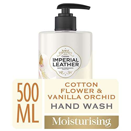 Imperial Leather Antibacterial Hand Wash - Moisturising Cotton Flower & Vanilla Orchid (6 X 500ml) - £8.10 (£7.70/£6.89 S&S) @ Amazon