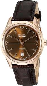Bulova Accu Watch Men's Brown Leather Automatic 64B124