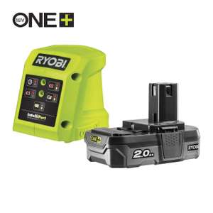 Ryobi 18V ONE+ Lithium+ 2.0Ah Battery & 1.5A Charger Kit with Free Cordless Palm Sander (Bare Tool)