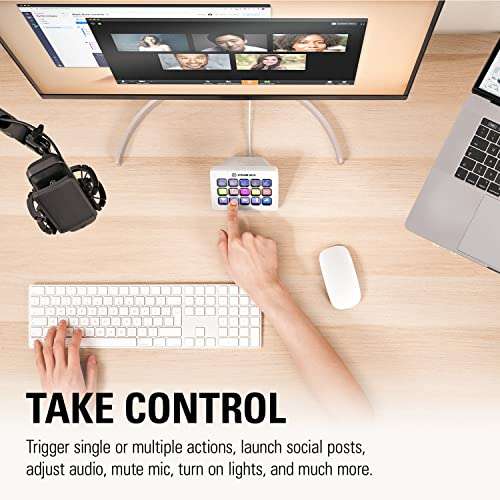 Elgato Stream Deck MK.2 White – Studio Controller, 15 Macro Keys £119.99 @ Amazon