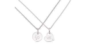 Moon & Back Sterling Silver Love Pendants - Set of 2 £8.75 click and collect @ Argos
