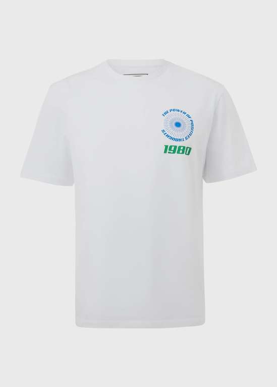 US Athletic White Oversized Print T-Shirt