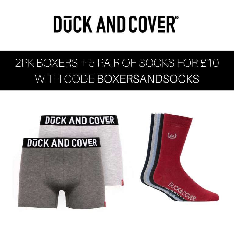 Bundle: 2 Pack Boxers + 5 Pairs Of Socks