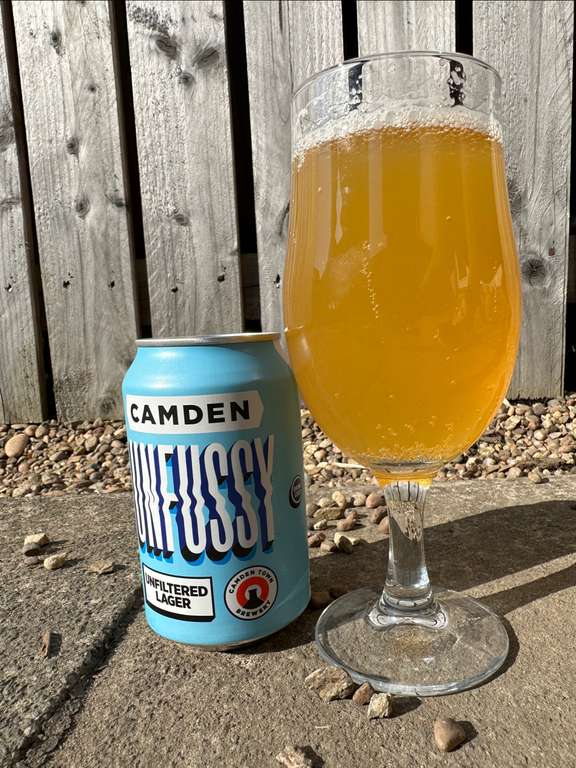 Camden Unfussy (Unfiltered Lager) 4.9% - Camden Town Brewery 330ml cans 81p each @ Home Bargains Livingston In-Store