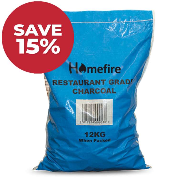 Homefire Restaurant Grade Lumpwood Charcoal - 12kg £14.20 (£1.18 per kg) Minimum Delivery £50 - 4 bags (Free Swedish Torch log With order)